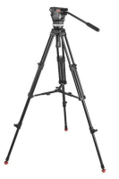 Sachtler System Ace M MS Ace M Fluidkopf + Stativ Ace 75/2 D mit Gummif&amp;#252;ssen mit herausdrehbaren Spi