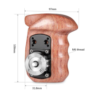 SmallRig Left Side Wooden Handle with ARRI Rosette 1891B