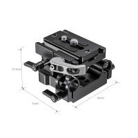 SmallRig Universal 15mm Rail Support System Baseplate 2092