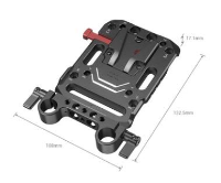 SmallRig V Mount Battery Mount Plate with Dual 15mm Rod Clamp 3016