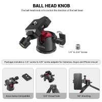 SmallRig Tabletop Mini Tripod with Panoramic Ball Head BUT2664