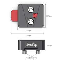 SmallRig mini V-Lock Mount Plate MD2801B