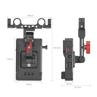 SmallRig V Mount Battery Adapter Plate (Basic Version) with Extension Arm 3499B