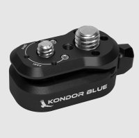 Kondor Blue Mini Lock Quick Release Plates for Professional Camera Workflows (Raven Black)