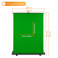 Walimex pro Roll-up Panel Hintergrund gr&amp;#252;n 145x200