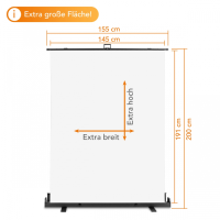 Walimex pro Roll-up Panel Hintergrund weiss 145x200