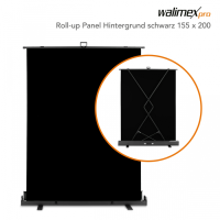 Walimex pro Roll-up Panel Hintergrund schwarz 145x200