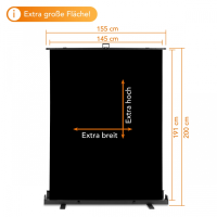 Walimex pro Roll-up Panel Hintergrund schwarz 145x200