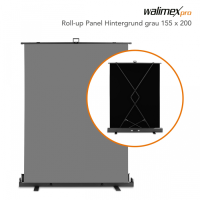 Walimex pro Roll-up Panel Hintergrund grau 155x200