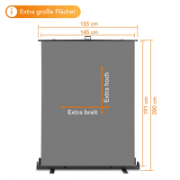 Walimex pro Roll-up Panel Hintergrund grau 155x200