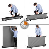 Walimex pro Roll-up Panel Hintergrund grau 145x200