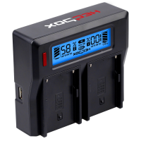 Hedbox RP-DC50 Dual Simultanius Battery ChargerFrom 8.4V to 16.8V Power OutInterchangabile Battery P