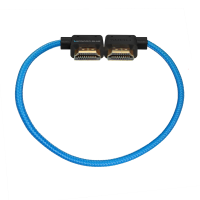 Kondor Blue 12” Right Angle to Left Angle Full HDMI Straight Cable (Kondor Blue)