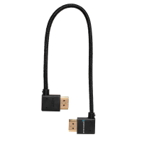 Kondor Blue 12” Right Angle to Left Angle Full HDMI Straight Cable (Raven Black)