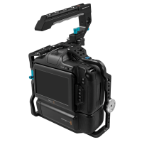 Kondor Blue BMPCC 6K Pro &amp;amp; 6K G2 Battery Grip Cage with Top Handle  (Raven Black)