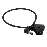 Kondor Blue 15&amp;quot; D-Tap to DC Right Angle Straight Cable (5.5 x 2.5mm) (Canon C70/Atomos) (Raven Black