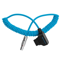 Kondor Blue Coiled D-Tap to Female Lemo 2 Pin For RED Komodo
