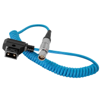 Kondor Blue Coiled D-TAP TO FEMALE LEMO 4 PIN FOR C200 Power