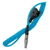 Kondor Blue D-Tap to LEMO 2 Pin 0B Male Power Cable for Z CAM, SmallHD, Teradek (Coiled)(Kondor Blue