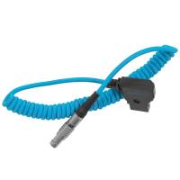 Kondor Blue D-Tap to LEMO 2 Pin 0B Male Power Cable for Z CAM, SmallHD, Teradek (Coiled)(Kondor Blue