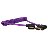 Kondor Blue GERALD UNDONE Right Angle Full HDMI Cable 12&amp;quot;-24&amp;quot; Coiled (Purple)