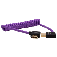 Kondor Blue GERALD UNDONE Right Angle Full HDMI Cable 12&amp;quot;-24&amp;quot; Coiled (Purple)