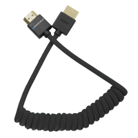 Kondor Blue Coiled Full HDMI Cable (12-24&amp;quot;) - Black