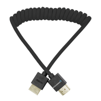 Kondor Blue Coiled Full HDMI Cable (12-24&amp;quot;) - Black