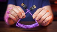 Kondor Blue Gerald Undone MK2 Full HDMI Cable 12&amp;quot;-24&amp;quot; Coiled (Purple)