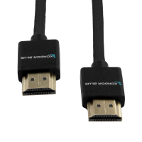 Kondor Blue HDMI to HDMI 16&amp;quot; Thin Braided Cable for on Camera Monitors (Raven Black)