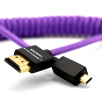 Kondor Blue Gerald Undone MK2 Micro HDMI to Full HDMI Cable 12&amp;quot;-24&amp;quot; Coiled (Purple)