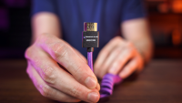 Kondor Blue Gerald Undone MK2 Micro HDMI to Full HDMI Cable 12&amp;quot;-24&amp;quot; Coiled (Purple)