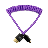 Kondor Blue Gerald Undone MK2 Micro HDMI to Full HDMI Cable 12&amp;quot;-24&amp;quot; Coiled (Purple)