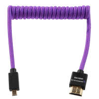 Kondor Blue Gerald Undone MK2 Micro HDMI to Full HDMI Cable 12&amp;quot;-24&amp;quot; Coiled (Purple)