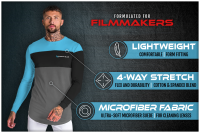 Kondor Blue Premium Microfiber Lens Cleaning T-Shirt (Tri-Colored, Long Sleeve) (L)