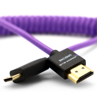 Kondor Blue Gerald Undone MK2 Mini HDMI to Full HDMI Cable 12&amp;quot;-24&amp;quot; Coiled (Purple)