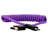 Kondor Blue Gerald Undone MK2 Mini HDMI to Full HDMI Cable 12&amp;quot;-24&amp;quot; Coiled (Purple)