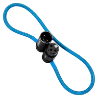Kondor Blue 16” Straight Low Profile Right Angle XLR Cable (Kondor Blue)