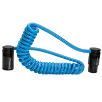Kondor Blue 12-24&amp;quot; Coiled Low Profile Right Angle XLR Cable (Kondor Blue)