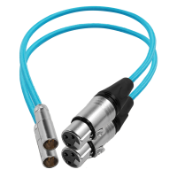 Kondor Blue Mini XLR Male to XLR Female 16&amp;quot; Audio Cable (2 Pack)&amp;#160; for BMPCC &amp;amp; C70 (Kondor Blue)