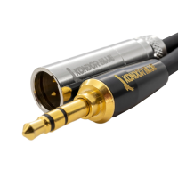 Kondor Blue Mini XLR to 3.5MM Gold Stereo Plug for Line Level Devices