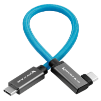 Kondor Blue USB C to USB C Cable for SSD Recording &amp;amp; Charging - 8K Data and Power Delivery (Right An