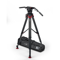 Sachtler System Cine 20 mit Fluidkopf, Kohlefaser-Flowtech100-Stativ, Mittelspinne und Tasche