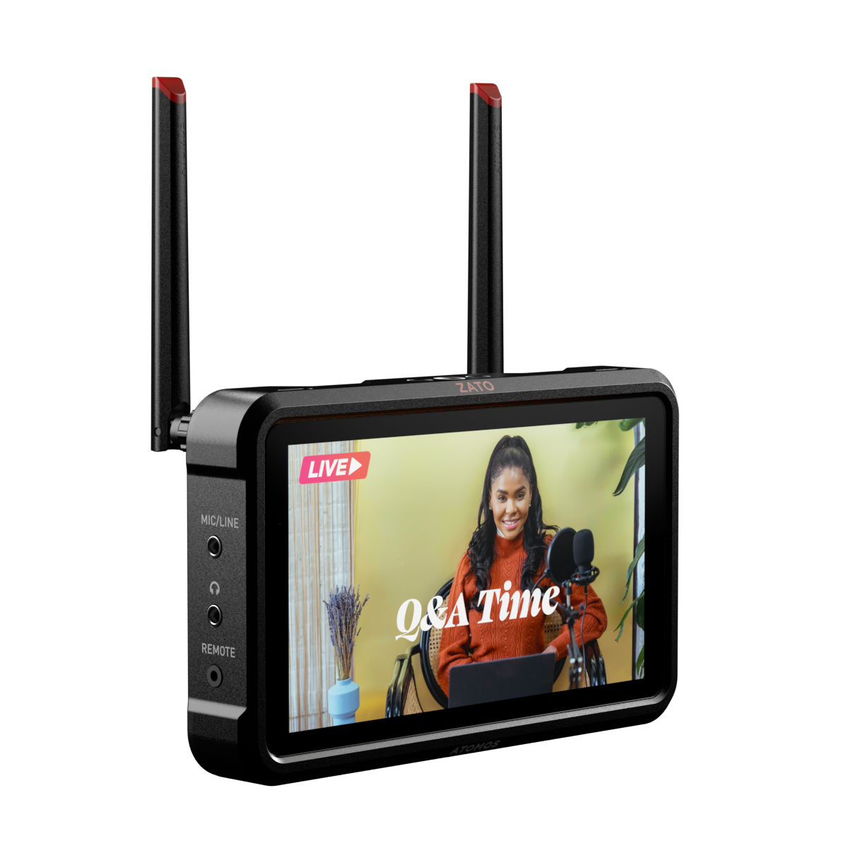 Atomos ZATO CONNECT  5&quot; Network connected monitor &amp; encoder
2 x Wi-Fi Antennas with black caps, 5 x 